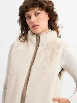 Marie Lund Jacken & Westen*Damen Weste zum Wenden beige uni