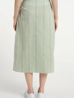 Dreimaster Röcke*Damen Wickelrock grün gestreift