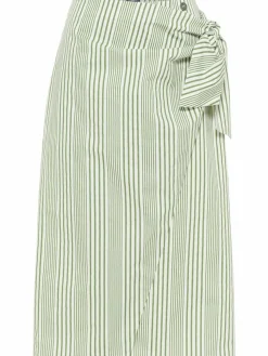 Dreimaster Röcke*Damen Wickelrock grün gestreift