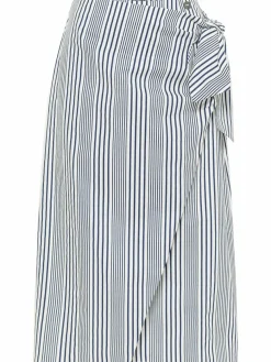 Dreimaster Röcke*Damen Wickelrock blau gestreift