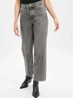 Marc O'Polo Denim Hosen|Jeans*Damen Wide Fit Jeans - Tomma grau uni