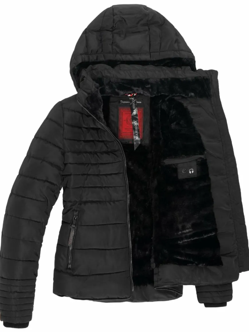 Marikoo Jacken & Westen*Damen Winterjacke - Amber schwarz uni
