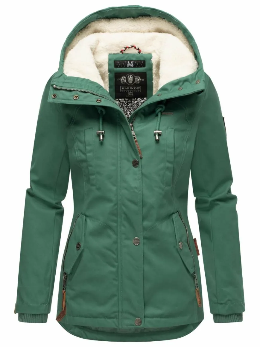 Marikoo Jacken & Westen*Damen Winterjacke - Bikoo grün uni
