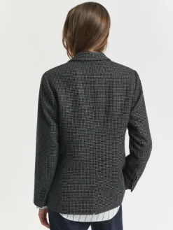Gant Jacken & Westen|Blazer*Damen Wollblazer grau schwarz kariert