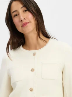 Marc Cain Collections Jacken & Westen|Blazer*Damen Wollblazer ecru uni