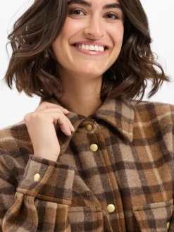 Marc O'Polo Jacken & Westen*Damen Wolljacke braun kariert