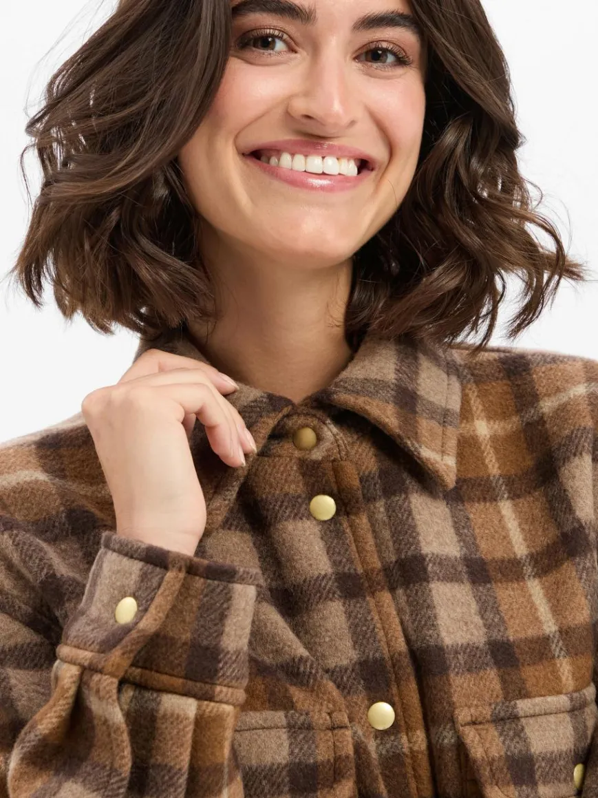 Marc O'Polo Jacken & Westen*Damen Wolljacke braun kariert