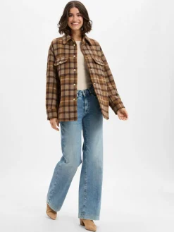 Marc O'Polo Jacken & Westen*Damen Wolljacke braun kariert