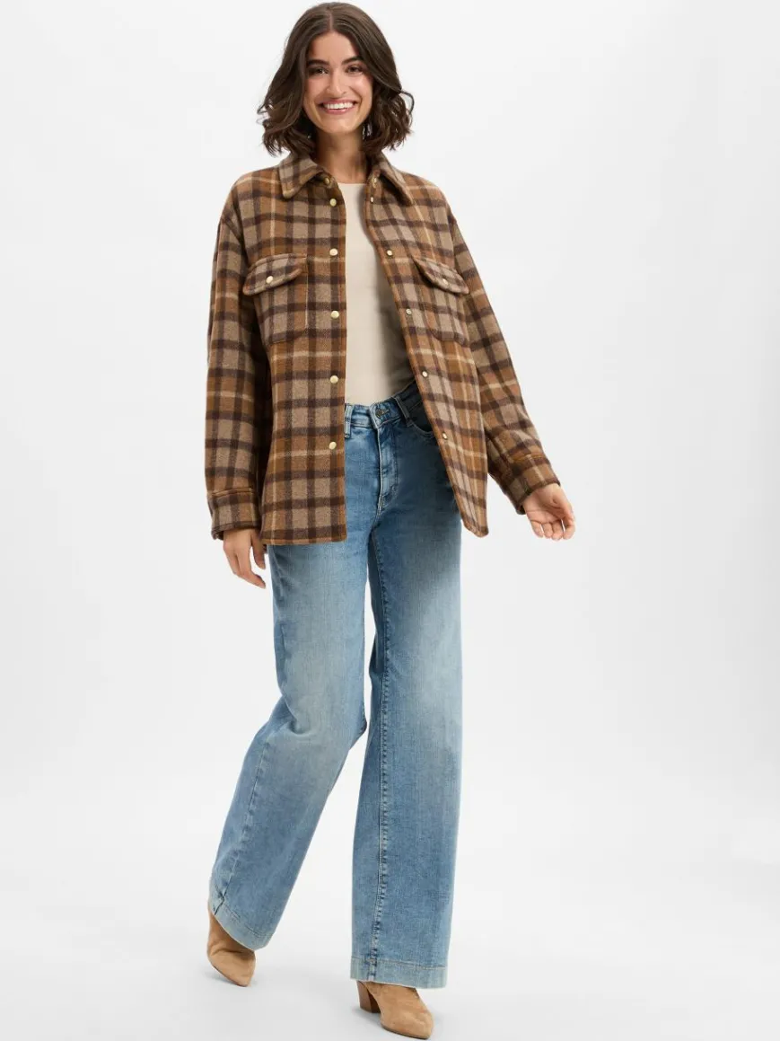 Marc O'Polo Jacken & Westen*Damen Wolljacke braun kariert