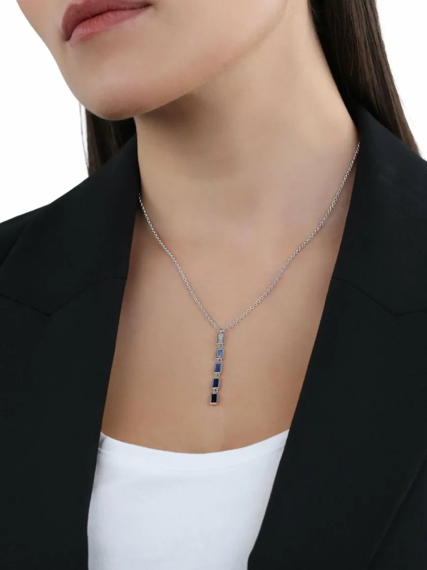 s.Oliver Schmuck*Damen Y-Collier blau uni