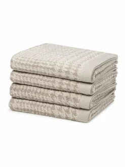 Möve Heimtextilien*Handtuchset 4-teilig - Brooklyn braun gemustert