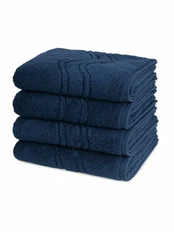 Ross Heimtextilien*Handtuchset 4-teilig - Cashmere feeling blau uni