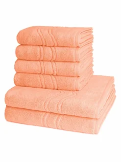 Ross Heimtextilien*Handtuchset 6-teilig - Cashmere feeling orange uni