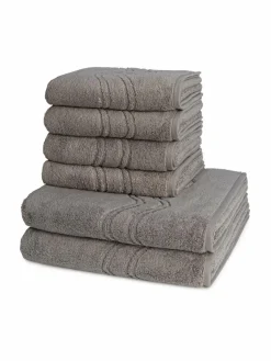 Ross Heimtextilien*Handtuchset 6-teilig - Cashmere feeling braun uni