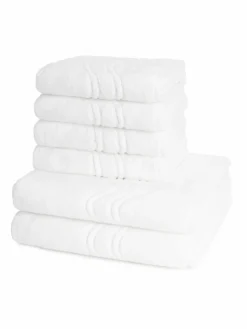 Ross Heimtextilien*Handtuchset 6-teilig - Cashmere feeling weiß uni