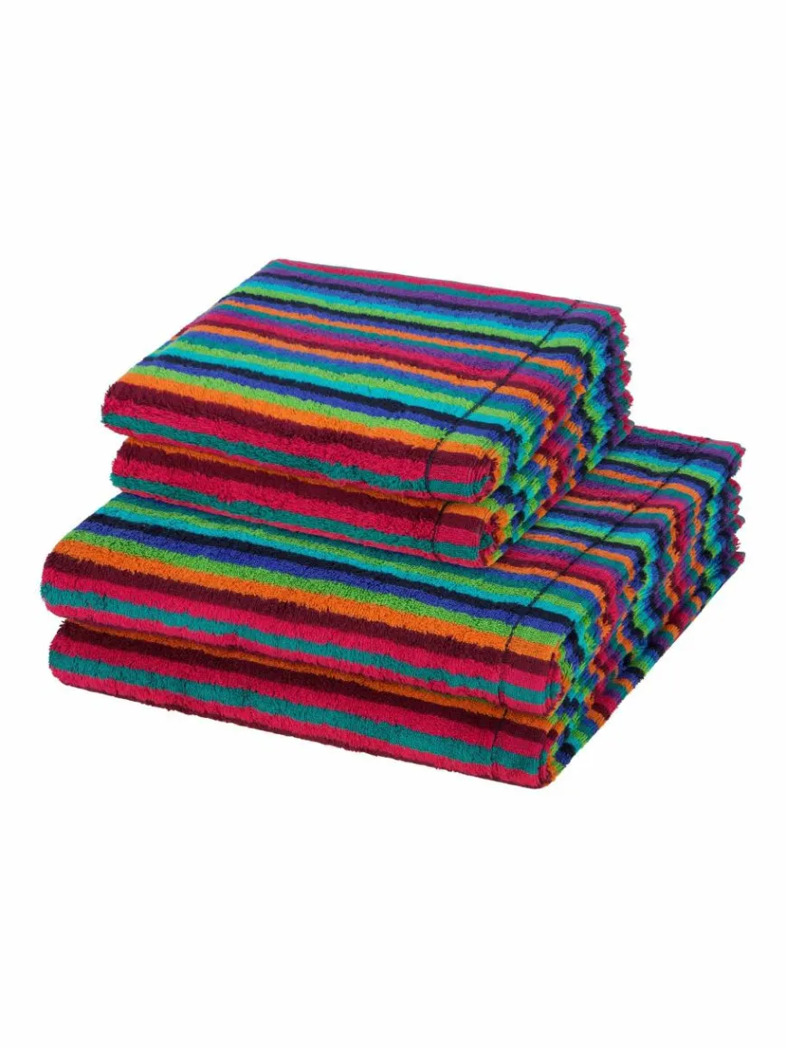 Cawö Heimtextilien*Handtuchset 2-teilig - Lifestyle mehrfarbig gestreift