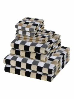 Cawö Heimtextilien*Handtuchset 8-teilig - Lifestyle grau kariert