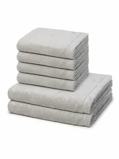 Cawö Heimtextilien*Handtuchset 6-teilig - Lifestyle grau uni