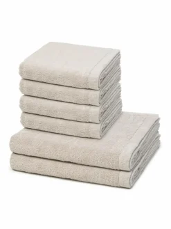 Cawö Heimtextilien*Handtuchset 6-teilig - Lifestyle beige uni