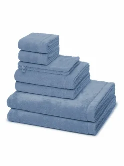 Cawö Heimtextilien*Handtuchset 8-teilig - Lifestyle blau uni