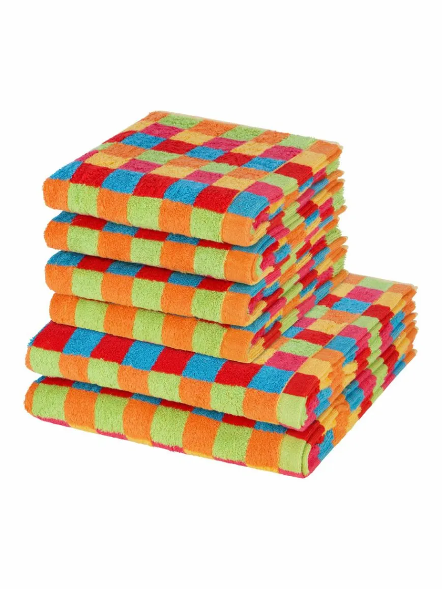 Cawö Heimtextilien*Handtuchset 6-teilig - Lifestyle mehrfarbig kariert