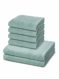 Cawö Heimtextilien*Handtuchset 6-teilig - Lifestyle grün uni