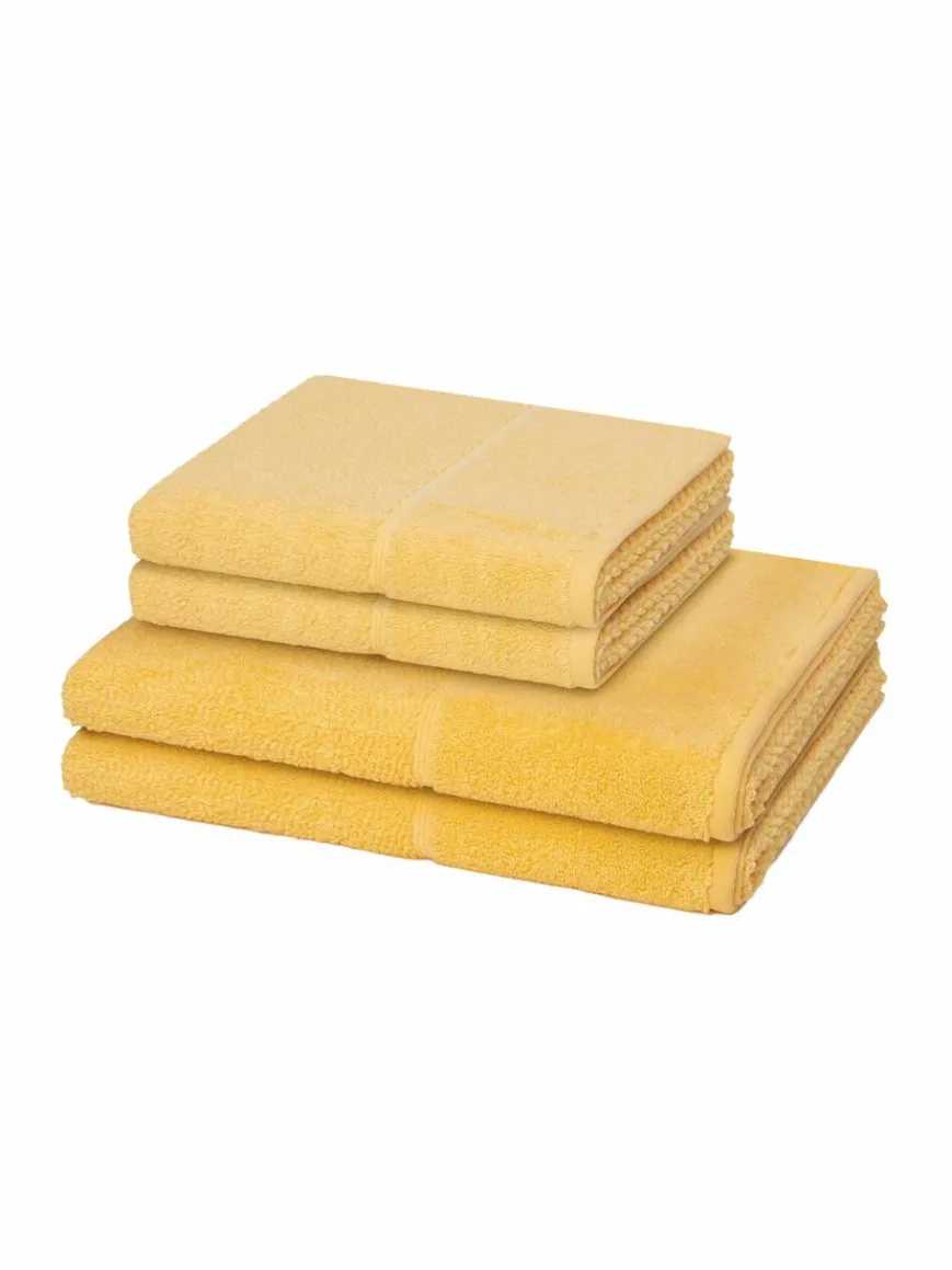 Möve Heimtextilien*Handtuchset 2-teilig - Pearl gelb uni