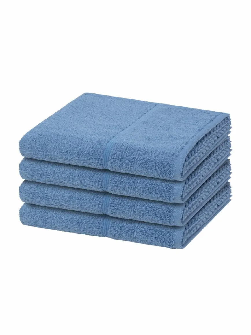 Möve Heimtextilien*Handtuchset 4-teilig - Pearl blau uni