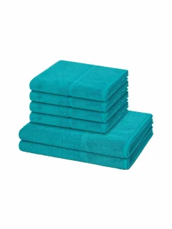 Möve Heimtextilien*Handtuchset 6-teilig - Pearl türkis uni