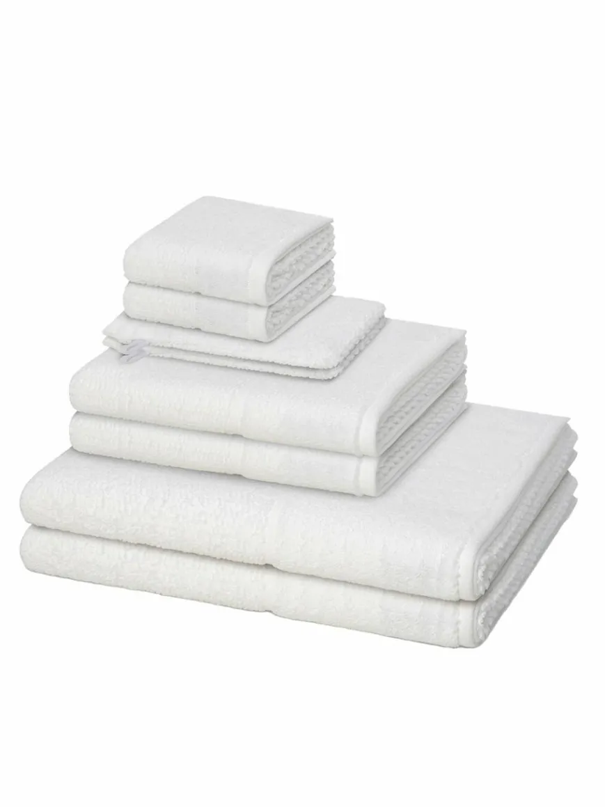 Möve Heimtextilien*Handtuchset 8-teilig - Pearl weiß uni