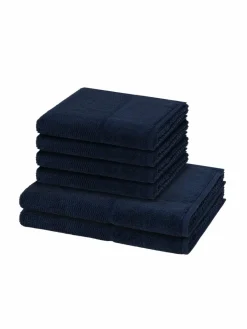 Möve Heimtextilien*Handtuchset 6-teilig - Pearl blau uni