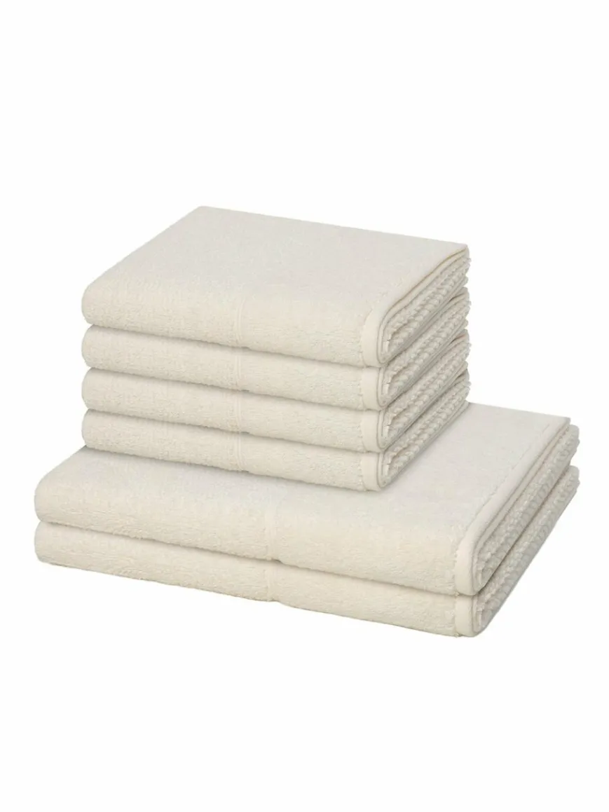 Möve Heimtextilien*Handtuchset 6-teilig - Pearl beige uni