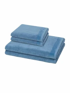 Möve Heimtextilien*Handtuchset 2-teilig - Premium blau uni