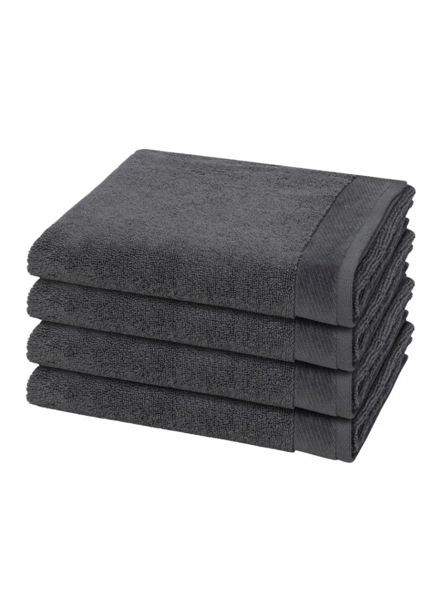 Möve Heimtextilien*Handtuchset 4-teilig - Premium grau uni