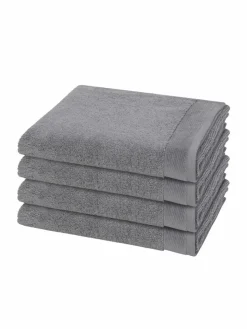 Möve Heimtextilien*Handtuchset 4-teilig - Premium grau uni