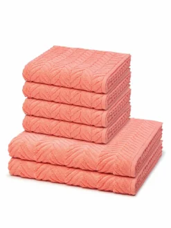 Ross Heimtextilien*Handtuchset 6-teilig - Sensual Skin orange uni