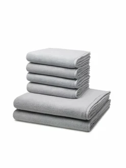 Ross Heimtextilien*Handtuchset 6-teilig - Sensual Skin hellgrau uni