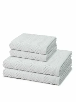 Ross Heimtextilien*Handtuchset 2-teilig - Sensual Skin grau uni