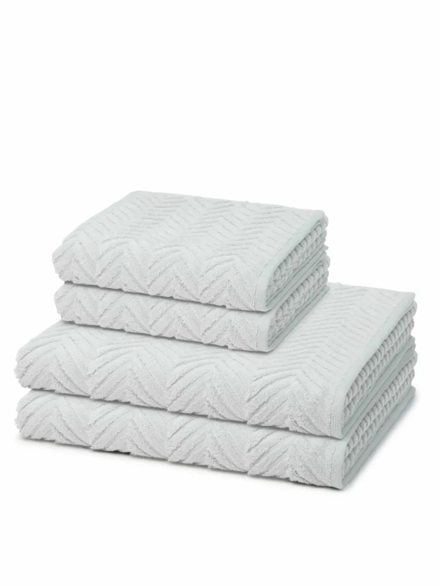 Ross Heimtextilien*Handtuchset 2-teilig - Sensual Skin grau uni