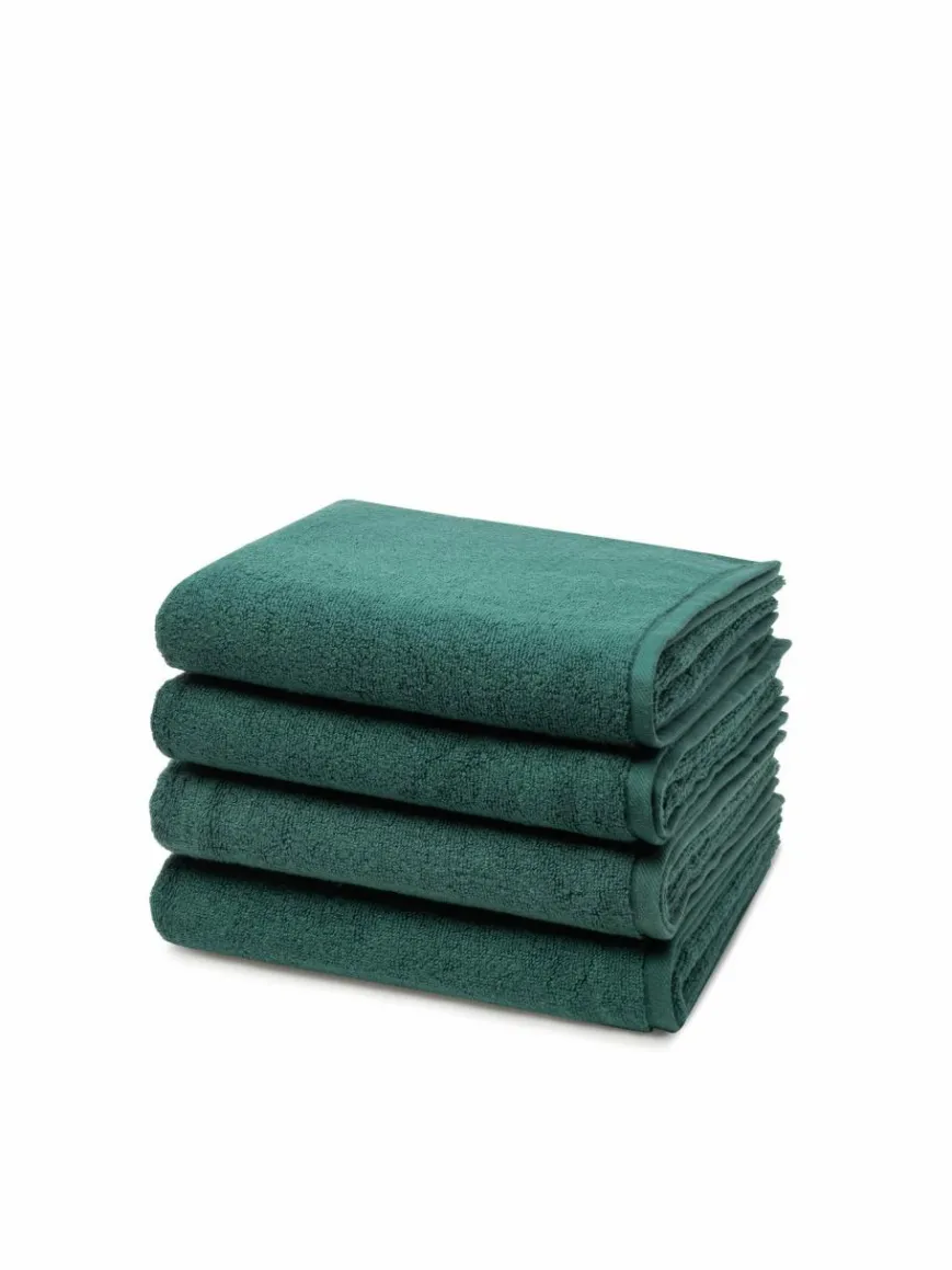 Ross Heimtextilien*Handtuchset 4-teilig - Sensual Skin grün uni