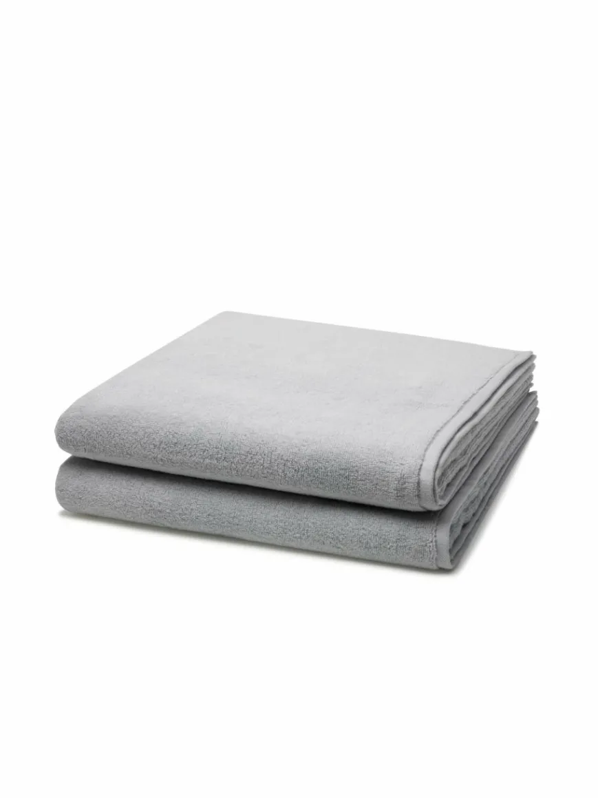 Ross Heimtextilien*Handtuchset 2-teilig - Sensual Skin hellgrau uni
