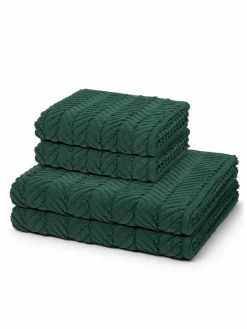 Ross Heimtextilien*Handtuchset 2-teilig - Sensual Skin tanne grün uni