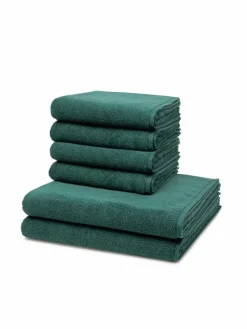 Ross Heimtextilien*Handtuchset 6-teilig - Sensual Skin grün uni