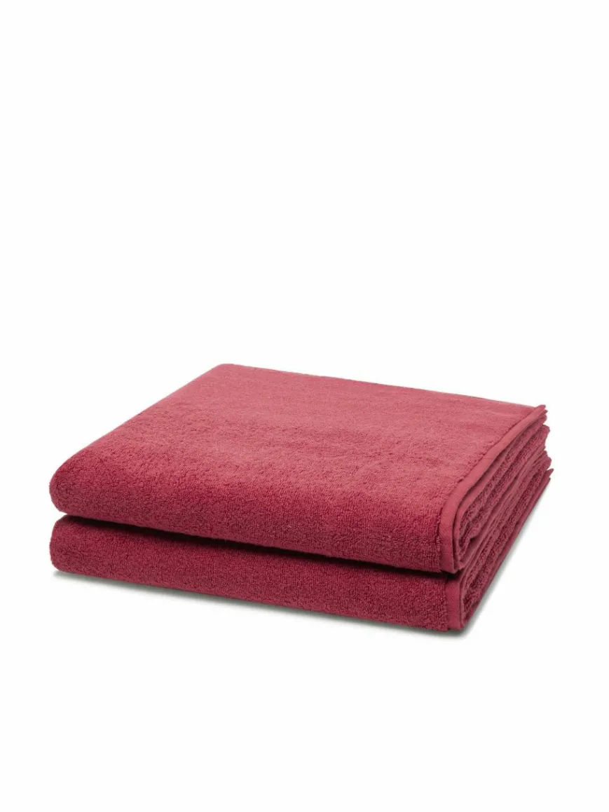 Ross Heimtextilien*Handtuchset 2-teilig - Sensual Skin rot uni