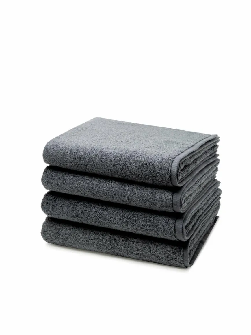 Ross Heimtextilien*Handtuchset 4-teilig - Sensual Skin grau uni