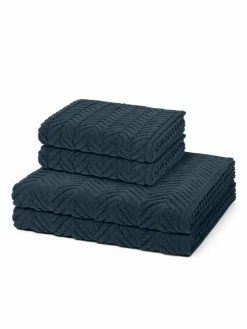 Ross Heimtextilien*Handtuchset 2-teilig - Sensual Skin blau uni