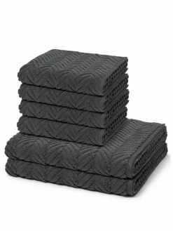 Ross Heimtextilien*Handtuchset 6-teilig - Sensual Skin grau uni