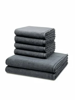 Ross Heimtextilien*Handtuchset 6-teilig - Sensual Skin grau uni