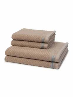 Ross Heimtextilien*Handtuchset 4-teilig - Smart braun uni