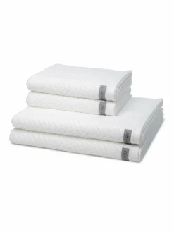 Ross Heimtextilien*Handtuchset 4-teilig - Smart weiß uni
